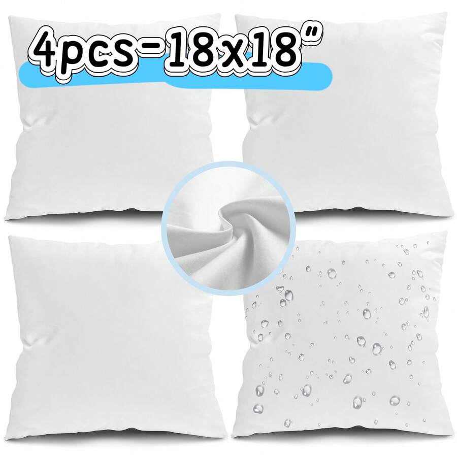 Pillow Insert 18X18 - Lot de 4 coussins d'appoint pour