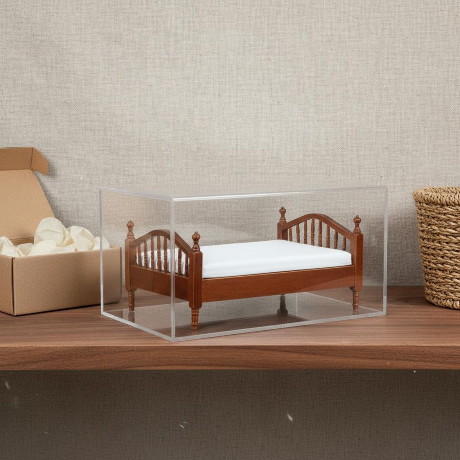 Home Textile - Lit miniature à l'échelle 1:12, literie