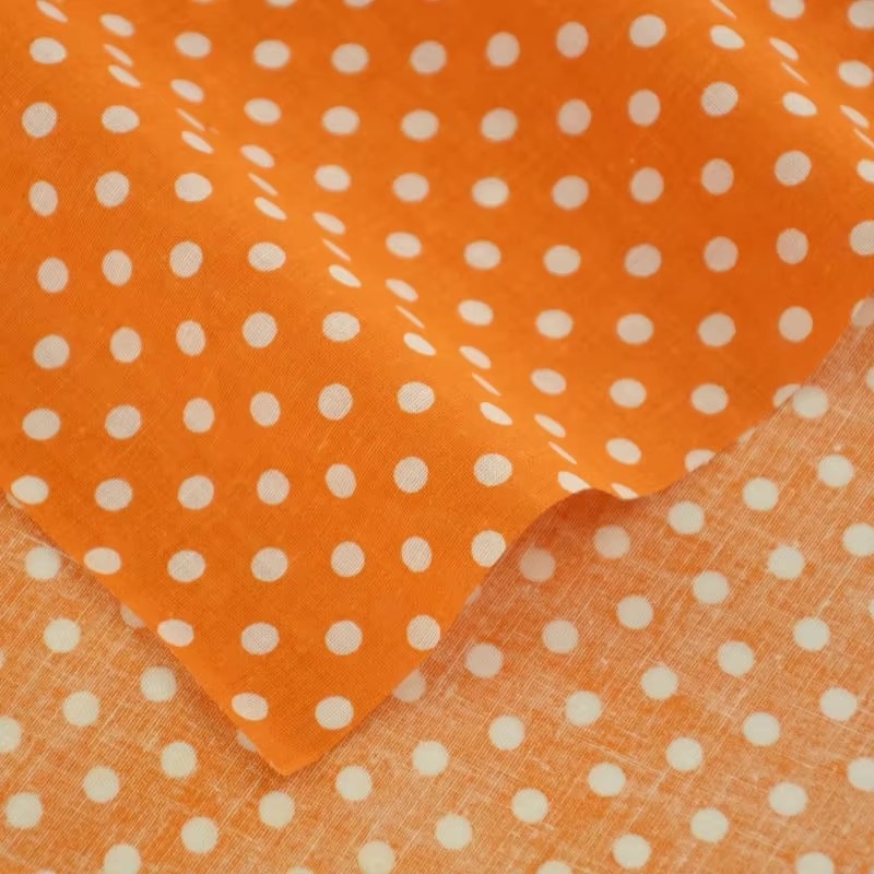 Tissu en coton imprimé à pois  - Home Textiles Usa avis et prix
