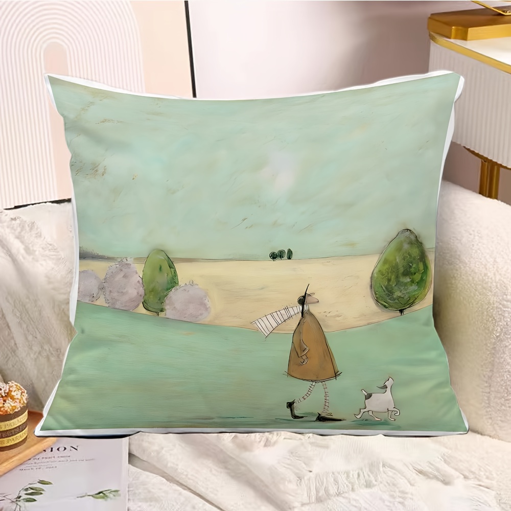 1 taie d'oreiller imprimée mot - Pillow Insert 18X18 avis et prix